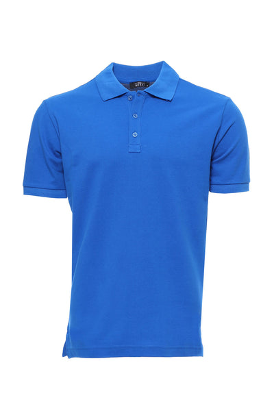 Blue Polo Collar T-shirt 3-piece-suit, Basic, Casual, Daily, Essentials, Knit, Modern Fit, Oxford, Plain, Polo, Polo T-Shirt, Slim Fit, T-Shirt T-ShirtPolo T-Shirt - wessi