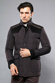 Brown Quilted Coat 3-piece-suit, 36, 46, Jackets, Outwear, Puffer Coats, Quilted OutletCoat - wessi