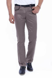 Brown Slim-Fit Cotton Pants 28, 3-piece-suit, 30, 32, 36, 38, Basic, Casual, Daily, Essentials, Modern Fit, Office, Plain, Slim Fit, Slim Fit Trousers, Trouser OutletTrousers - wessi