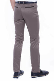 Brown Slim-Fit Cotton Pants 28, 3-piece-suit, 30, 32, 36, 38, Basic, Casual, Daily, Essentials, Modern Fit, Office, Plain, Slim Fit, Slim Fit Trousers, Trouser OutletTrousers - wessi