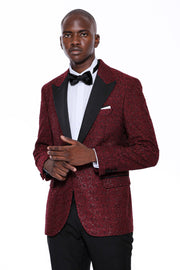 Burdungy Sparkly Party Blazer | Wessi 3-piece-suit, 36, 38, 40, 42, 44, 46, 48, 6 Drop, Italian Suit, Men's Blazers, Modern Fit, Party, Patterned, Peak, Peak Lapel, Shiny, Slim Fit, Slim Fit 