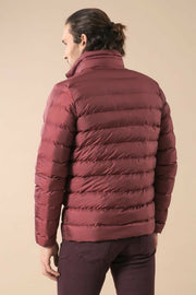 Burgundy Short Down Jacket | Wessi $50 - $100, 36, 38, 40, 42, 44, 6 Drop, Burgundy, Casual, Jackets, Mandarin Collar, Modern Fit, Outwear, Puffer Coats, Quilted, Quilted Jackets, Slim Fit, Z