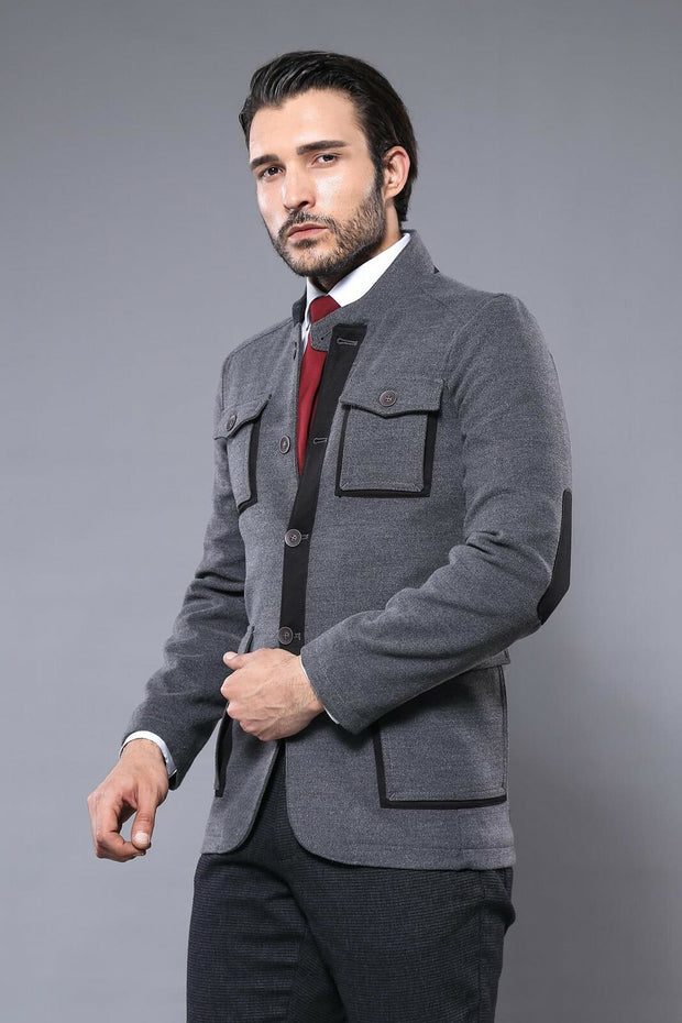 Cachet Grey Coat | Wessi 3-piece-suit, 3xl, 4xl, Coat, Kaban, Modern Fit, Outwear, Slim Fit OutletCoat - wessi