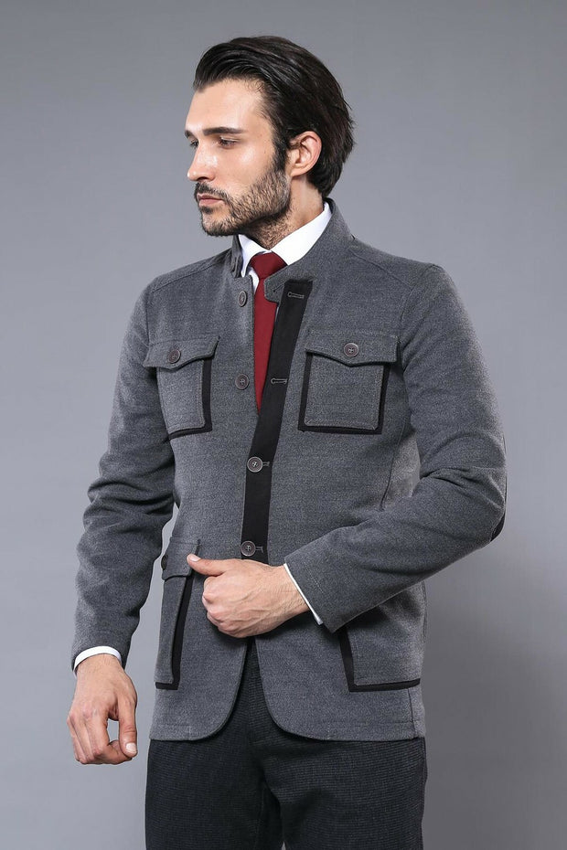 Cachet Grey Coat | Wessi 3-piece-suit, 3xl, 4xl, Coat, Kaban, Modern Fit, Outwear, Slim Fit OutletCoat - wessi