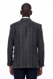 Checked Dark Grey Slim-Fit Blazer 36, 38, 40, 42, 44, 46, 48, 6 Drop, Checked, Grey, Italian Suit, Modern Fit, New Season, Peak, Peak Lapel, Plaid, Slim Fit, Slim Fit Suit, Slimfit New Season