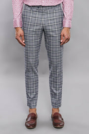 Checked Grey Trousers 28, 3-piece-suit, 30, 32, 34, 36, 40, Casual, Checked, Daily, Grey, Modern Fit, Party, Patterned, Plaid, Slim Fit, Trouser, Trousers TrouserTrousers - wessi