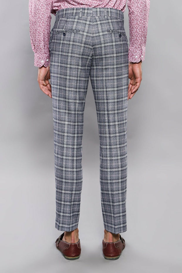 Checked Grey Trousers 28, 3-piece-suit, 30, 32, 34, 36, 40, Casual, Checked, Daily, Grey, Modern Fit, Party, Patterned, Plaid, Slim Fit, Trouser, Trousers TrouserTrousers - wessi