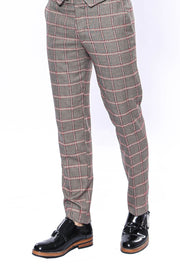 Checked Light Grey Pants 3-piece-suit, 30, 32, 34, 36, 40, 42, Checked, Daily, Modern Fit, Party, Patterned, Plaid, Slim Fit, Trouser, Trousers TrouserTrousers - wessi