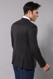 Checked Vested Brown Suit $100 - $150, 3-piece-suit, 34, 38, 40, 42, 44, 46, 6 Drop, Checked, Daily, Italian, mens-suit_obsolete, Modern Fit, Notch, Office, Plaid, Plaid Suit, Slim Fit, Slim 