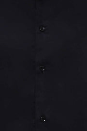 Cotton Satin Slim Fit Black Shirt 3-piece-suit, Basic, Casual, Cuff, Daily, Italian, Long Sleeve, Modern Fit, Office, Plain, Satin Blend, Shirt, Slim Fit, Slim Fit Shirt ShirtSlim Fit Shirt -