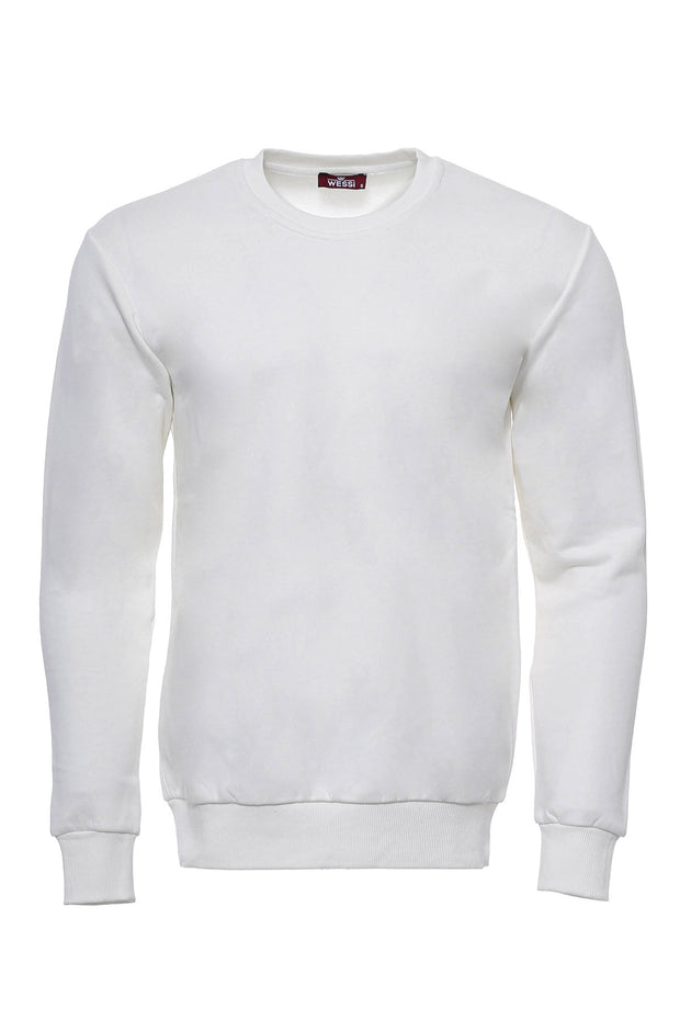 Cream Plain Circle Neck Sweatshirt $10 - $30, Basic, Casual, Crew Neck, Daily, Essentials, Modern Fit, Plain, Slim Fit, Sport, Sport Clothing, Sweatshirt Sport ClothingSweatshirt - wessi