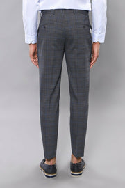 Dark Grey Checked Pants | Wessi 3-piece-suit, 34, 36, 40, Casual, Checked, Daily, Modern Fit, Patterned, Plaid, Slim Fit, Trouser, Trousers TrouserTrousers - wessi