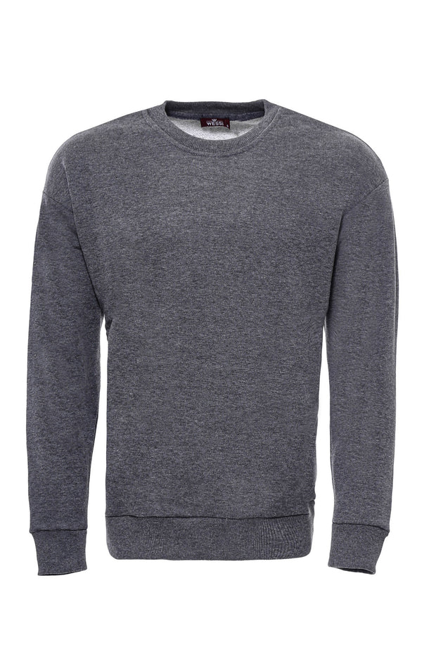 Dark Grey Plain Circle Neck Sweatshirt $10 - $30, Basic, Casual, Crew Neck, Daily, Essentials, Modern Fit, Plain, Slim Fit, Sport, Sport Clothing, Sweatshirt Sport ClothingSweatshirt - wessi