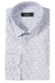 Dot-Patterned White Shirt | Wessi 3-piece-suit, Cuff, Long Sleeve, Modern Fit, Shirt, Slim Fit, Slim Fit Shirt, Slim Fit Shirt Dot Patterned, white, XL ShirtSlim Fit Shirt - wessi