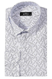 Dot-Patterned White Shirt | Wessi 3-piece-suit, Cuff, Long Sleeve, Modern Fit, Shirt, Slim Fit, Slim Fit Shirt, Slim Fit Shirt Dot Patterned, white, XL ShirtSlim Fit Shirt - wessi