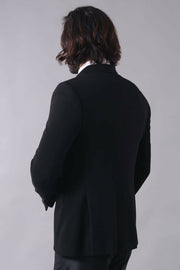 Double Breasted Slim Fit Black Blazer $50 - $100, 34, 36, 38, 40, 42, 44, 46, 6 Drop, Basic, Black, Casual, Daily, Double Breasted, Essentials, Italian, Men's Blazers, Modern Fit, Office, Pat