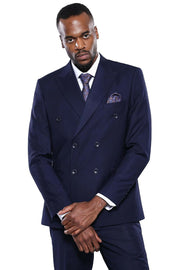 Double Breasted Slim Fit Navy Blue Suit 3-piece-suit, 36, 38, 40, 42, 44, 46, 48, Blue, Double Breasted, Double Breasted Suit, mens-suit_obsolete, Modern Fit, Navy, navy-blue, Slim Fit, Suit 