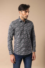 Flower Patterned Black Slim Fit Shirt | Wessi 3-piece-suit, Casual, Daily, Floral, Floral Shirt, Italian, Modern Fit, Patterned, Shirt, Slim Fit ShirtFloral Shirt - wessi