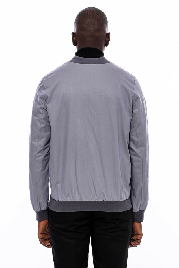 Grey Bomber Coat $50 - $100, 3-piece-suit, 36, 38, 40, 42, 44, 46, 48, Basic, Bomber Jacket, Daily, Essentials, Grey, Modern Fit, Outwear, Plain, Slim Fit, Slimfit, Zippered OutwearBomber Jac