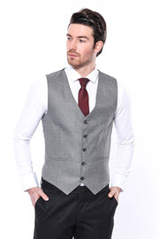 Grey Men Vest 3-piece-suit, 36, 38, 40, 42, 44, 46, Grey, Vest Vest - wessi