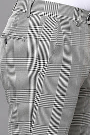 Grey Plaid Slim-Fit Trousers | Wessi 28, 3-piece-suit, 30, 32, Casual, Checked, Daily, Modern Fit, Party, Patterned, Plaid, Slim Fit, Trouser, Trousers TrouserTrousers - wessi