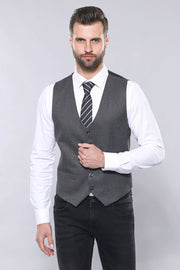 Grey Plain Blazer and Vest Set | Wessi 3-piece-suit, 36, 38, 40, 42, 44, 46, 48, Men's Blazers, Modern Fit, Peak, Peak Lapel, Slim Fit, Slim Fit Blazers Men's BlazersSlim Fit Blazers - wessi