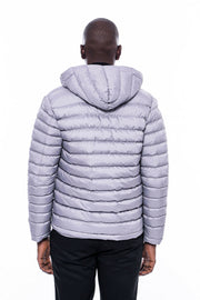 Hooded Grey Quilted Coat 3-piece-suit, 38, 40, 42, 44, 46, 48, Coat, Grey, Hooded, Kaban, Modern Fit, Outwear, Quilted, Slim Fit OutwearCoatKaban - wessi