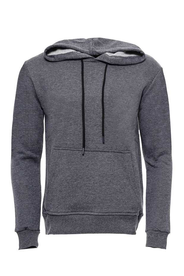 Hooded Pocket Plain Dark Grey Men's Sweatshirt Basic, Daily, Essentials, Hooded, Modern Fit, Slim Fit, Sport, Sport Clothing, Sweatshirt Sport ClothingSweatshirt - wessi