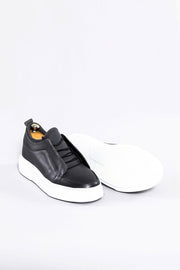 Laced Leather Dark Grey Sneakers 3-piece-suit, 7, 8, Casual, Daily, Leather, Shoes, Sport, Ugly Shoes ShoesUgly Shoes - wessi