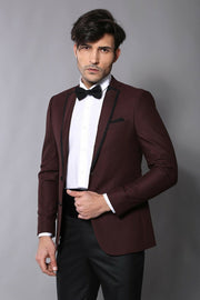 Lapel Modeled Burgundy Groom Suit | Wessi 3-piece-suit, 38, Modern Fit, Notch, Party, Slim Fit, Slim Fit Suit, Suede, Suit, Wedding TuxedoBurgundy Tuxedo - wessi