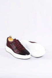 Leather Burgundy Sneakers | Wessi 3-piece-suit, Burgundy, Casual, Daily, Leather, Shoes, Sport, Ugly Shoes ShoesUgly Shoes - wessi