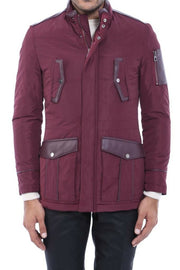 Leather Modeled Burgundy Slim Fit Quilted Jacket 3-piece-suit, 36, 38, 40, 42, 44, 46, Jackets, Modern Fit, Outwear, Puffer Coats, Quilted, Slim Fit OutletCoat - wessi