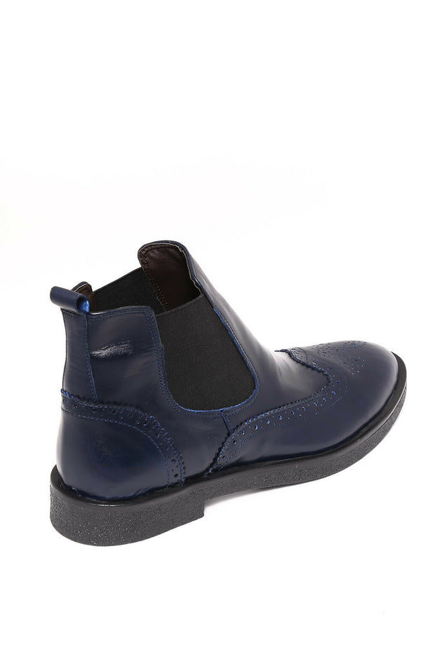 Mens blue outlet boots leather