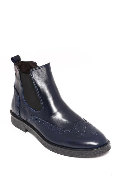 Leather Navy Blue Chelsea Boots | Wessi $50 - $100, 10, 11, 3-piece-suit, 7, 8, 9, Ankle, Blue, Boots, Casual, Chelsea, Chelsea Boot, Daily, Leather, Navy, navy-blue, Shoes ShoesChelsea Boot 