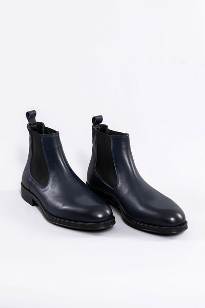 Leather Navy Chelsea Boots | Wessi $50 - $100, 3-piece-suit, 7, Ankle, Blue, Boots, Casual, Chelsea, Chelsea Boot, Daily, Leather, Navy, navy-blue, Shoes ShoesChelsea Boot - wessi