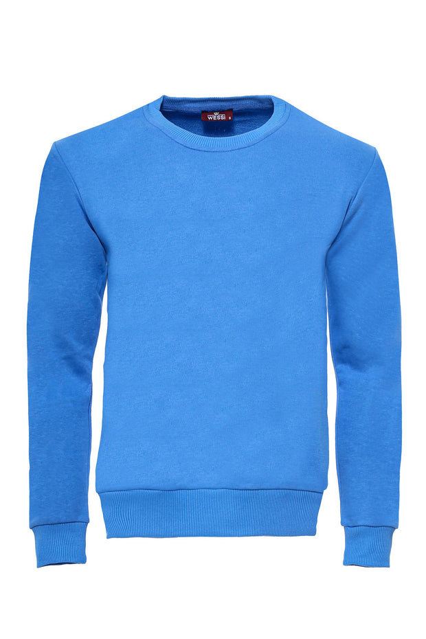 Light Blue Plain Circle Neck Sweatshirt $10 - $30, Basic, Casual, Crew Neck, Daily, Essentials, Modern Fit, Plain, Slim Fit, Sport, Sport Clothing, Sweatshirt Sport ClothingSweatshirt - wessi