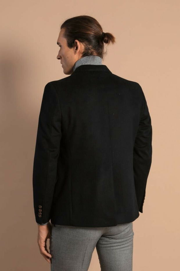 Mens Double Breasted Slim Fit Black Blazer $50 - $100, 36, 38, 40, 42, 44, 46, 6 Drop, Basic, Casual, Daily, Double Breasted, Essentials, Men's Blazers, Modern Fit, Office, Plain, Regular, Sl