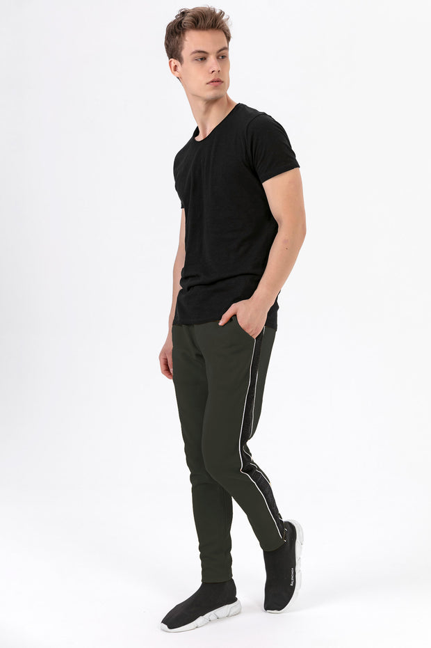 Men's Green Pocket Sweatpants Daily, Sport, Sport Clothing, Sweatpants Sport ClothingSweatpants - wessi