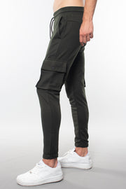 Narrow Leg Green Cargo Sweatpants Daily, Sport, Sport Clothing, Sweatpants Sport ClothingSweatpants - wessi