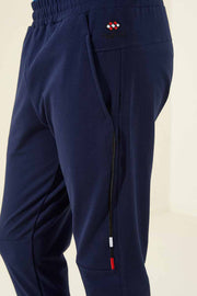 Narrow Leg Navy Blue Men's Sweatpants Blue, Daily, Navy, navy-blue, Sport, Sport Clothing, Sweatpants Sport ClothingSweatpants - wessi