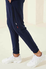 Narrow Leg Navy Blue Men's Sweatpants Blue, Daily, Navy, navy-blue, Sport, Sport Clothing, Sweatpants Sport ClothingSweatpants - wessi