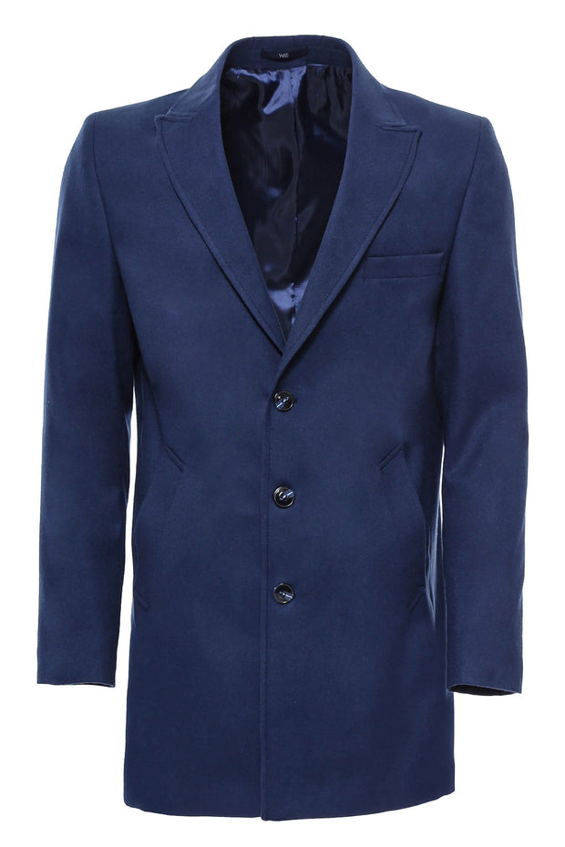 Navy Blue Peak Lapel Cachet Coat 3-piece-suit, 36, 38, 40, 42, 44, 46, 48, 6 Drop, Basic, blue, Cachet, Coat, Essentials, Italian Suit, Kaban, Modern Fit, Navy, Navy Blue, Outwear, Peak, Peak