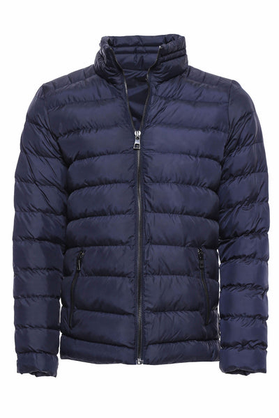 Navy Short Men Down Jacket | Wessi 3-piece-suit, 36, 38, 40, 42, 44, 46 Blue, Blue, Jackets, Modern Fit, Navy, navy-blue, Outwear, Puffer Coats, Slim Fit, Zippered OutwearJacketsPuffer Coats 