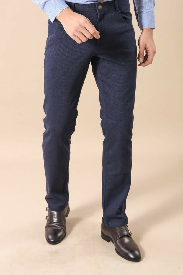 Navy Slim Fit Pant | Wessi 3-piece-suit, 30, 32, 34, 36, 38, 40, Blue, Casual, Chino, Daily, Dot Patterned, Dotted, Modern Fit, Navy, navy-blue, Patterned, Slim Fit, Trouser, Trousers Trouser