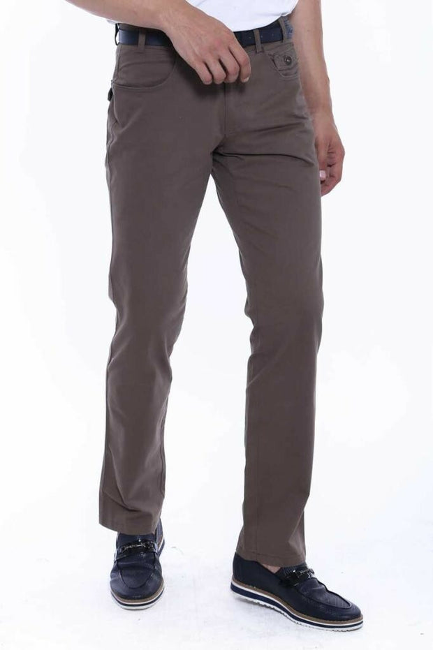 Patch Pockets Brown Plain Pants 28, 3-piece-suit, 30, 32, 34, 36, 38, 40, 42, Basic, Casual, Daily, Essentials, Modern Fit, Office, Plain, Slim Fit, Slim Fit Trousers, Trouser TrouserSlim Fit