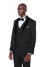 Patterned Black Velvet Lapel Tuxedo $150 - $200, 34, 36, 38, 40, 42, 44, 46, 48, 6 Drop, Italian, Italian Suit, mens-suit_obsolete, Modern Fit, Party, Shawl, Shawl Collar Tuxedo, Slim Fit, Tu