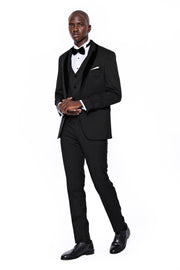 Patterned Black Velvet Lapel Tuxedo $150 - $200, 34, 36, 38, 40, 42, 44, 46, 48, 6 Drop, Italian, Italian Suit, mens-suit_obsolete, Modern Fit, Party, Shawl, Shawl Collar Tuxedo, Slim Fit, Tu