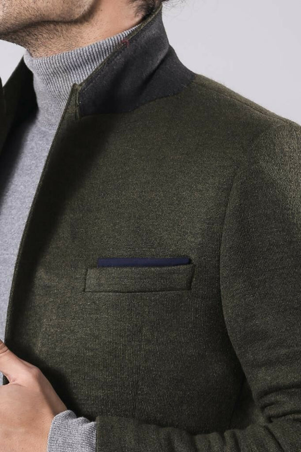 Peak Lapel Dark Green Wool Jacket | Wessi 3-piece-suit, 36, 38, 40, 42, 46, Men's Blazers, Modern Fit, Peak, Peak Lapel, Slim Fit, Slim Fit Blazers OutletBlazer - wessi