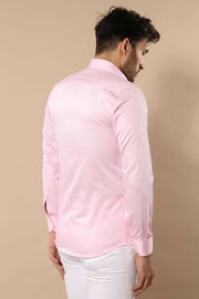 Pink Cotton Shirt | Wessi 3-piece-suit, Basic, Casual, Daily, Dress Shirt, Italian, Modern Fit, Office, pink, Plain, Satin Blend, Shirt, Slim Fit ShirtDress Shirt - wessi