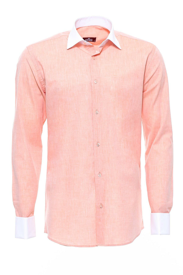 Pink Lapel Detailed Shirt Basic, Casual, Cuff, Daily, Essentials, Italian, L, Long Sleeve, M, Modern Fit, Patterned, pink, Plain, Plus Size, S, Slim Fit, Sport Plus Size - wessi